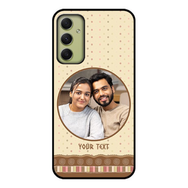 Galaxy A34 5G Custom Glass Mobile Case - Brown Dotted Mobile Case Design Galaxy A34 5G Custom Glass Mobile Case - Brown Dotted Mobile Case Design