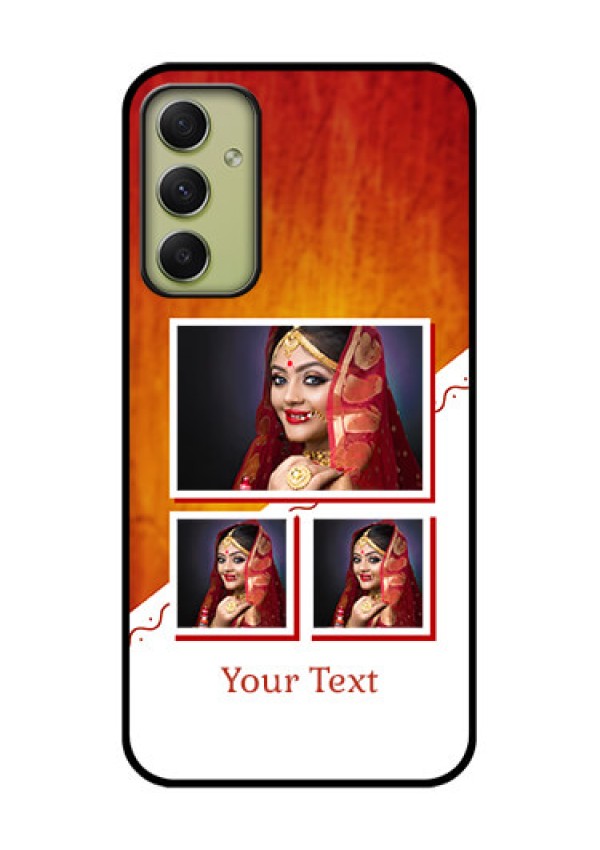 Galaxy A34 5G Custom Glass Phone Case - Wedding Memories Design