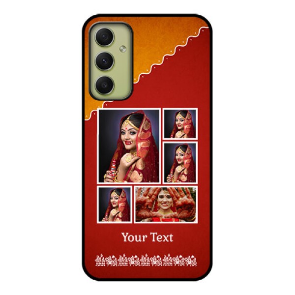 Galaxy A34 5G Personalized Glass Phone Case - Wedding Pic Upload Design Galaxy A34 5G Personalized Glass Phone Case - Wedding Pic Upload Design
