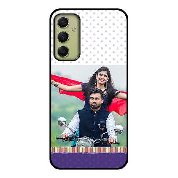 Galaxy A34 5G Photo Printing on Glass Case - Cute Family Design