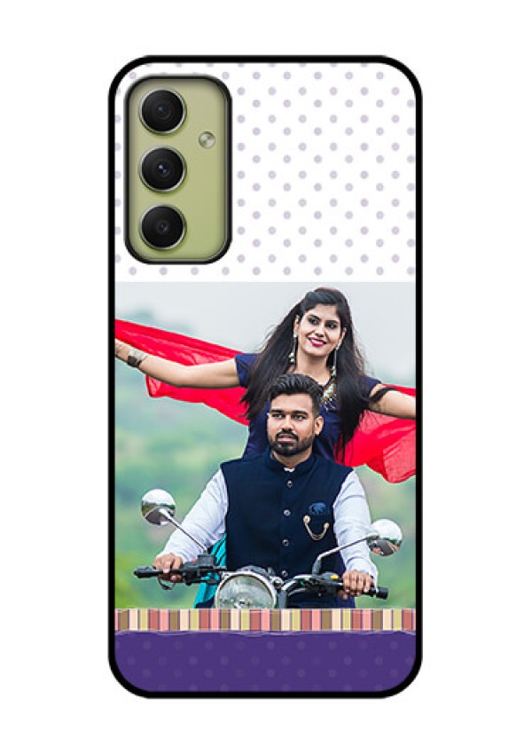 Galaxy A34 5G Photo Printing on Glass Case - Cute Family Design