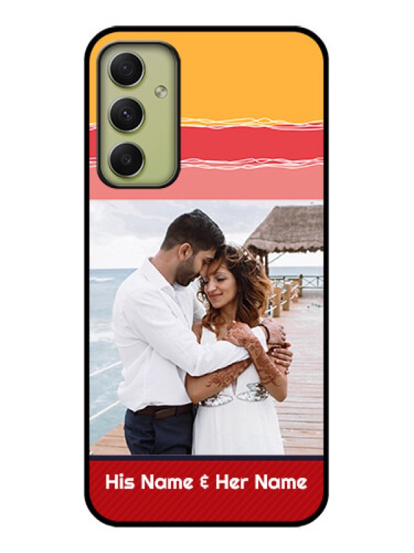 Custom Galaxy A34 5G Custom Glass Mobile Case - Colorful Case Design