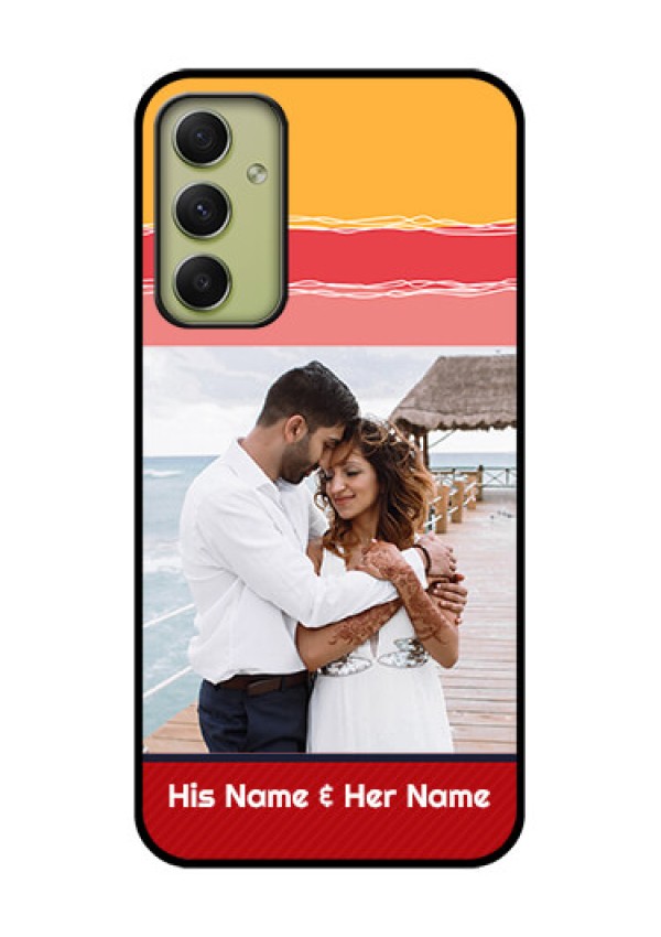 Galaxy A34 5G Custom Glass Mobile Case - Colorful Case Design