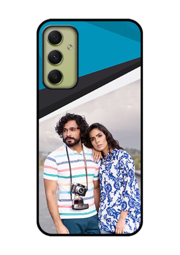 Galaxy A34 5G Photo Printing on Glass Case - Simple Pattern Photo Upload Design