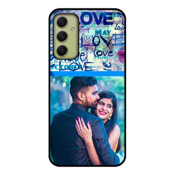 Galaxy A34 5G Custom Glass Mobile Case - Colorful Love Design Galaxy A34 5G Custom Glass Mobile Case - Colorful Love Design
