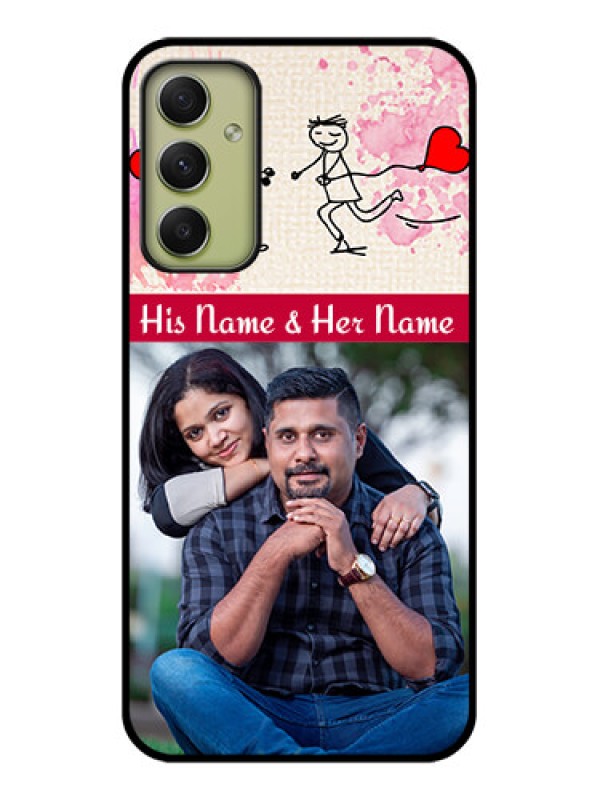 Custom Galaxy A34 5G Photo Printing on Glass Case - You and Me Case Design