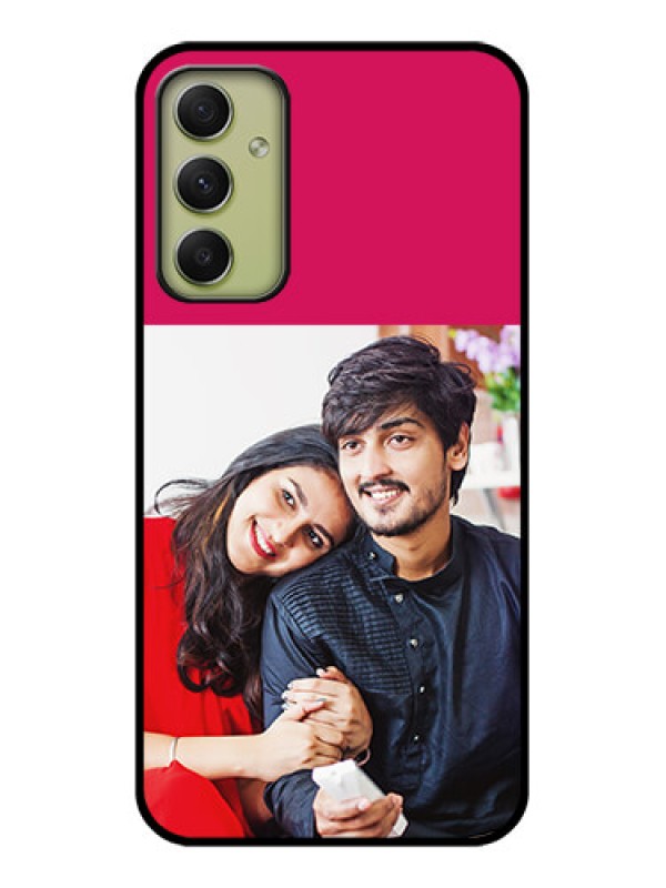 Custom Galaxy A34 5G Custom Glass Mobile Case - Anniversary Cover Design