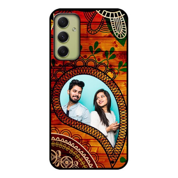 Galaxy A34 5G Personalized Glass Phone Case - Abstract Colorful Design