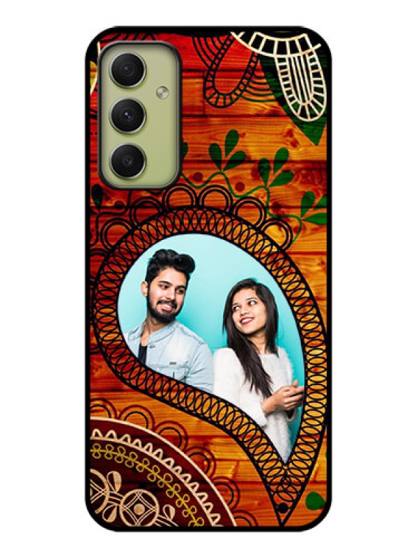 Custom Galaxy A34 5G Personalized Glass Phone Case - Abstract Colorful Design