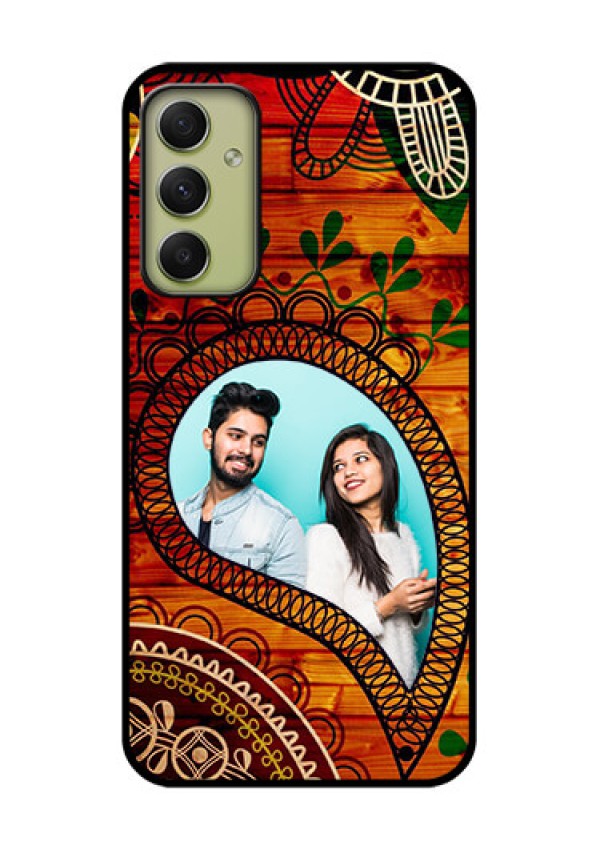 Galaxy A34 5G Personalized Glass Phone Case - Abstract Colorful Design