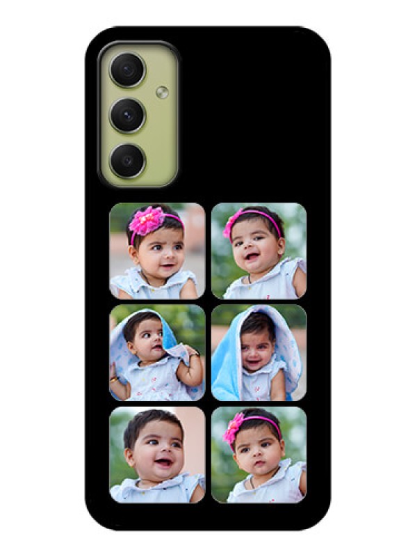 Custom Galaxy A34 5G Photo Printing on Glass Case - Multiple Pictures Design