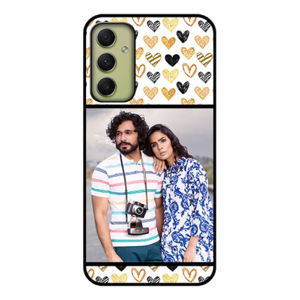 Galaxy A34 5G Photo Printing on Glass Case - Love Symbol Design