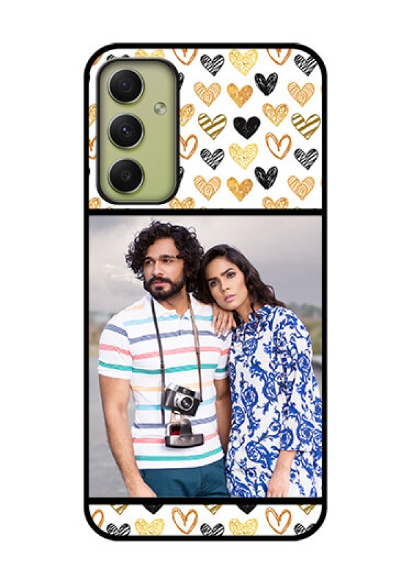 Galaxy A34 5G Photo Printing on Glass Case - Love Symbol Design