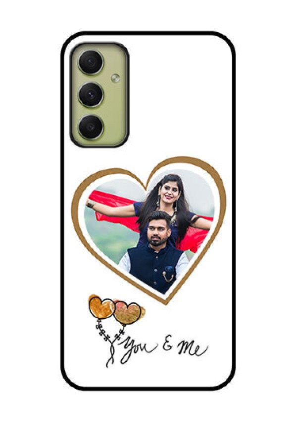 Galaxy A34 5G Custom Glass Mobile Case - You & Me Design
