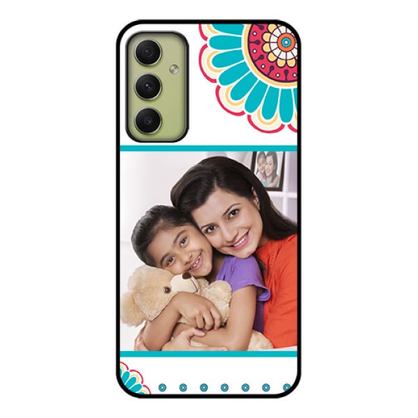 Galaxy A34 5G Custom Glass Phone Case - Flower Design Galaxy A34 5G Custom Glass Phone Case - Flower Design