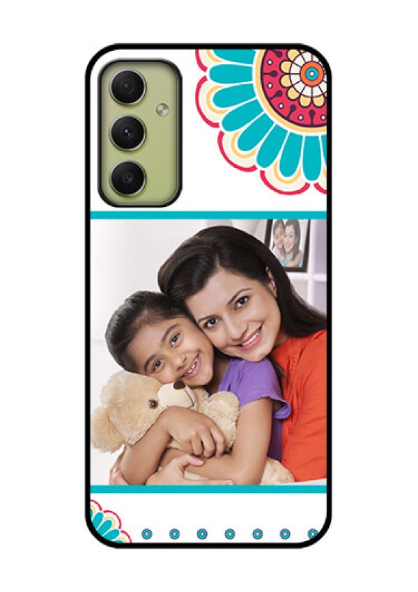 Galaxy A34 5G Custom Glass Phone Case - Flower Design