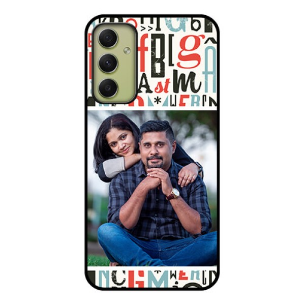 Galaxy A34 5G Personalized Glass Phone Case - Alphabet Design