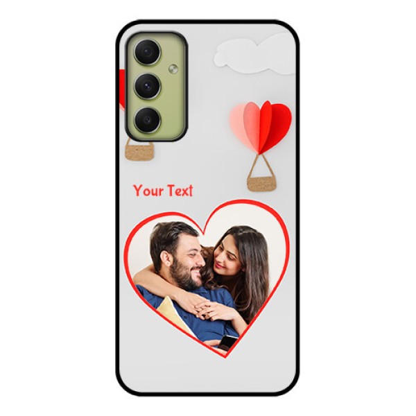 Galaxy A34 5G Custom Glass Mobile Case - Parachute Love Design