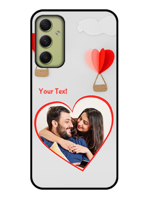 Custom Galaxy A34 5G Custom Glass Mobile Case - Parachute Love Design