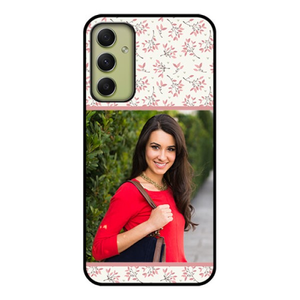 Galaxy A34 5G Custom Glass Phone Case - Premium Floral Design