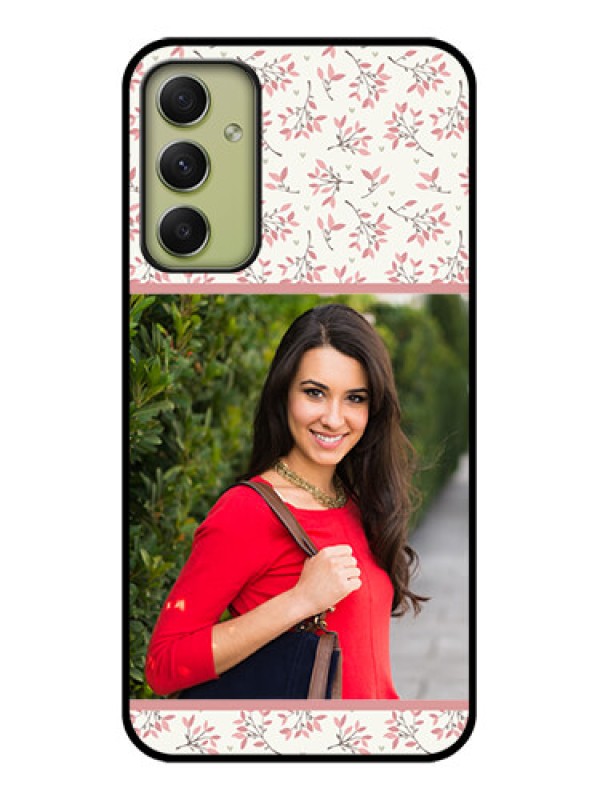 Custom Galaxy A34 5G Custom Glass Phone Case - Premium Floral Design