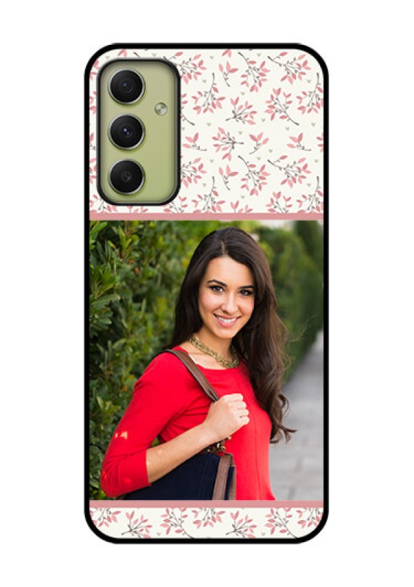 Galaxy A34 5G Custom Glass Phone Case - Premium Floral Design