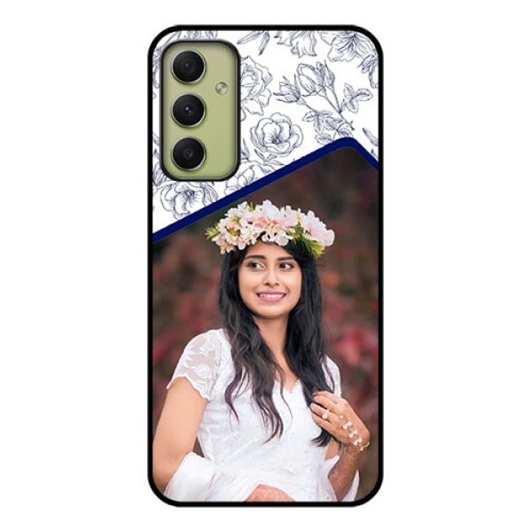 Galaxy A34 5G Personalized Glass Phone Case - Premium Floral Design
