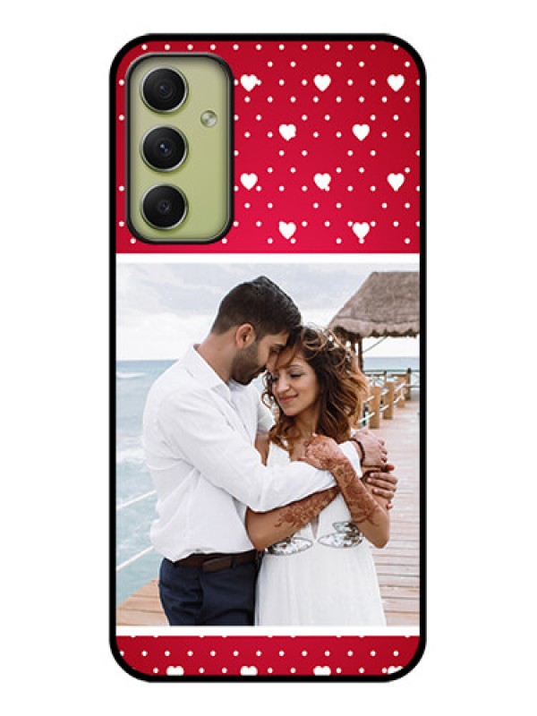 Custom Galaxy A34 5G Photo Printing on Glass Case - Hearts Mobile Case Design