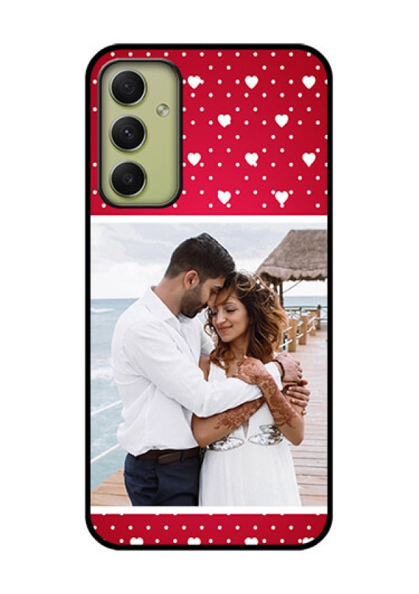 Galaxy A34 5G Photo Printing on Glass Case - Hearts Mobile Case Design