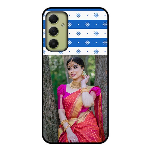 Galaxy A34 5G Photo Printing on Glass Case - Snow Pattern Design