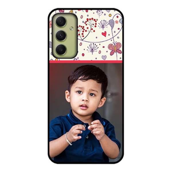 Galaxy A34 5G Custom Glass Mobile Case - Premium Floral Design