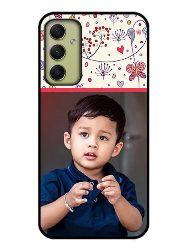 Custom Galaxy A34 5G Custom Glass Mobile Case - Premium Floral Design