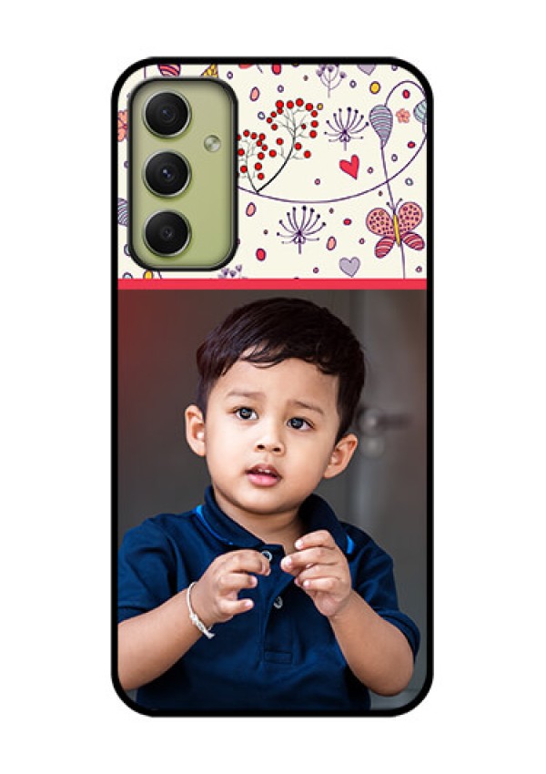 Galaxy A34 5G Custom Glass Mobile Case - Premium Floral Design