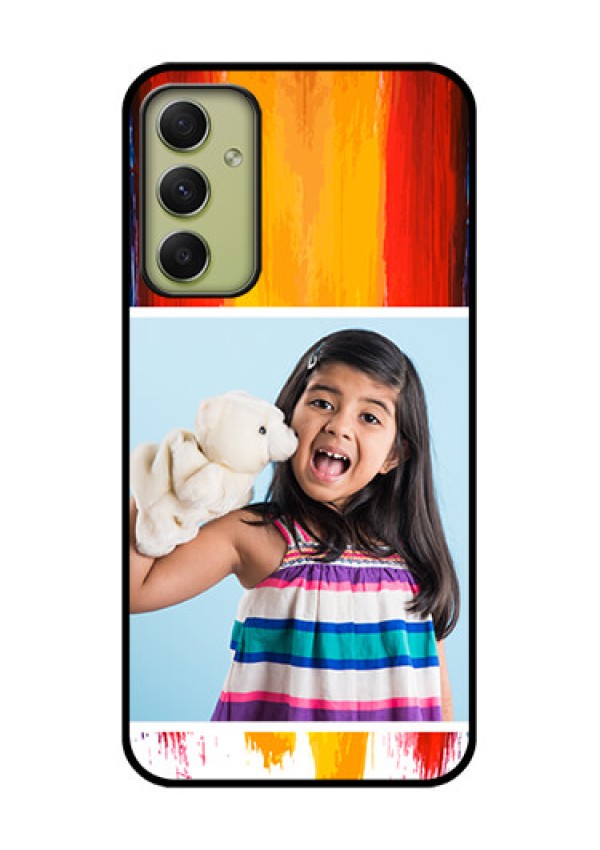 Galaxy A34 5G Personalized Glass Phone Case - Multi Color Design