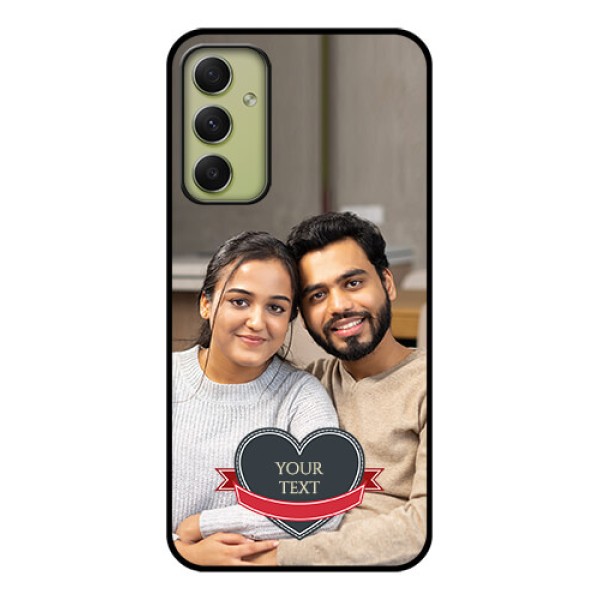 Galaxy A34 5G Custom Glass Phone Case - Just Married Couple Design