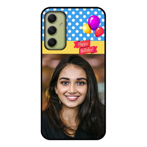 Galaxy A34 5G Custom Glass Mobile Case - Happy Birthday Design