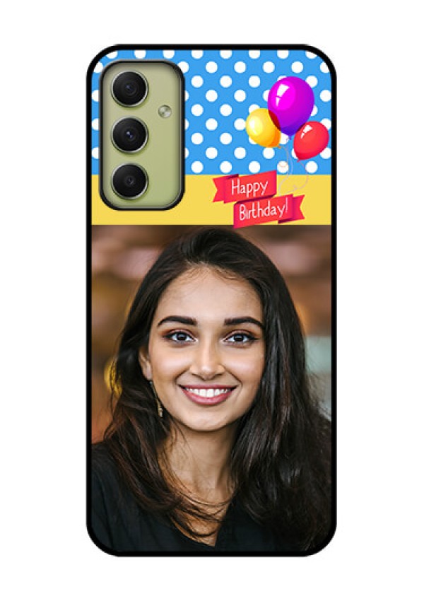 Galaxy A34 5G Custom Glass Mobile Case - Happy Birthday Design