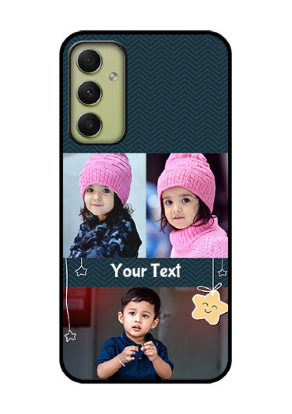 Galaxy A34 5G Custom Glass Mobile Case - Hanging Stars Design
