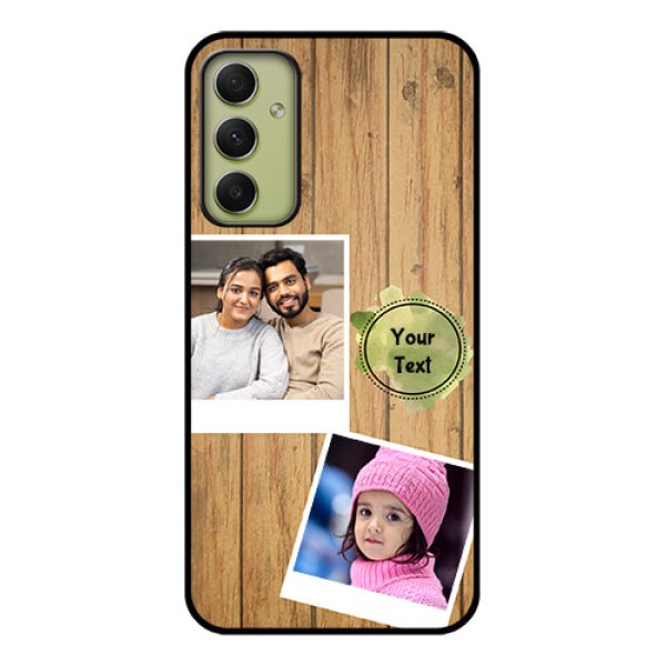 Galaxy A34 5G Custom Glass Phone Case - Wooden Texture Design Galaxy A34 5G Custom Glass Phone Case - Wooden Texture Design
