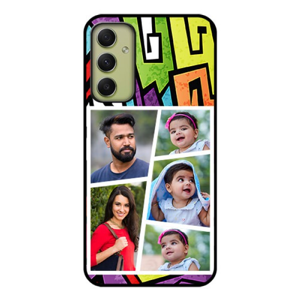 Galaxy A34 5G Custom Glass Phone Case - Graffiti pattern Design