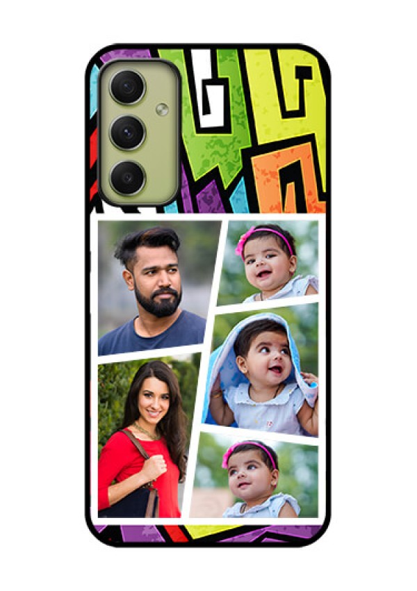 Galaxy A34 5G Custom Glass Phone Case - Graffiti pattern Design