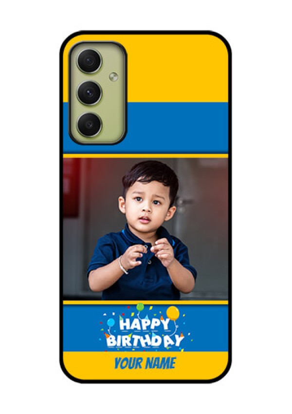 Galaxy A34 5G Custom Glass Mobile Case - Birthday Wishes Design