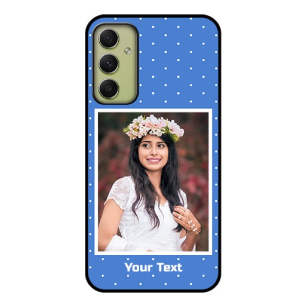 Galaxy A34 5G Photo Printing on Glass Case - Polka dots design