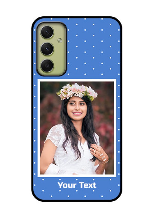 Galaxy A34 5G Photo Printing on Glass Case - Polka dots design