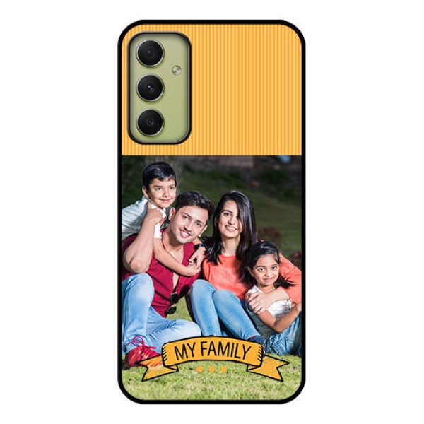 Galaxy A34 5G Custom Glass Phone Case - My Family Design