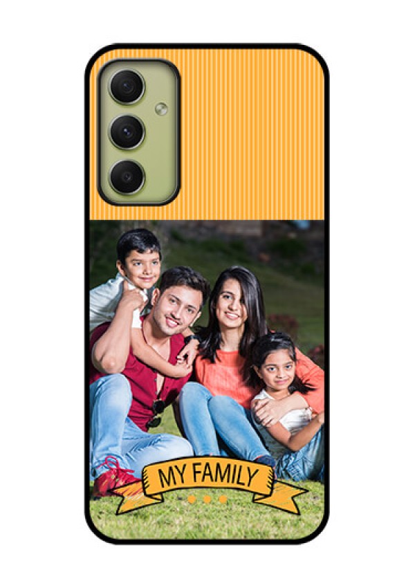 Galaxy A34 5G Custom Glass Phone Case - My Family Design