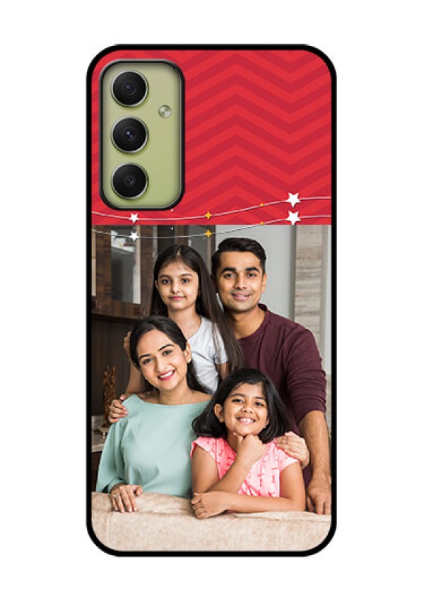 Galaxy A34 5G Personalized Glass Phone Case - Happy Family Design