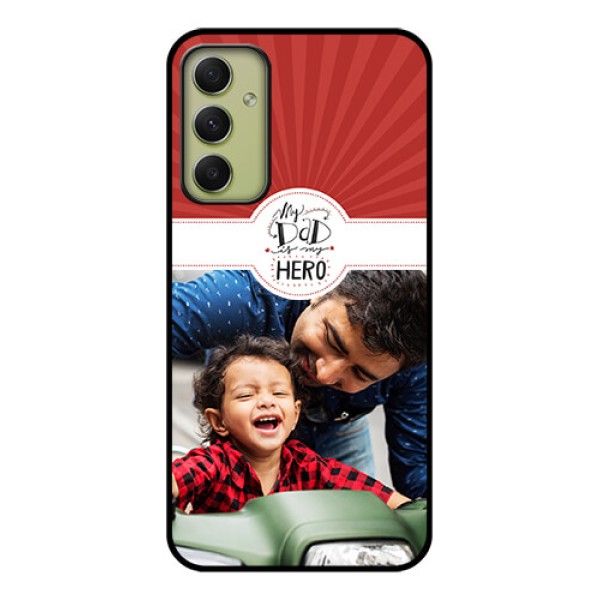 Galaxy A34 5G Photo Printing on Glass Case - My Dad Hero Design