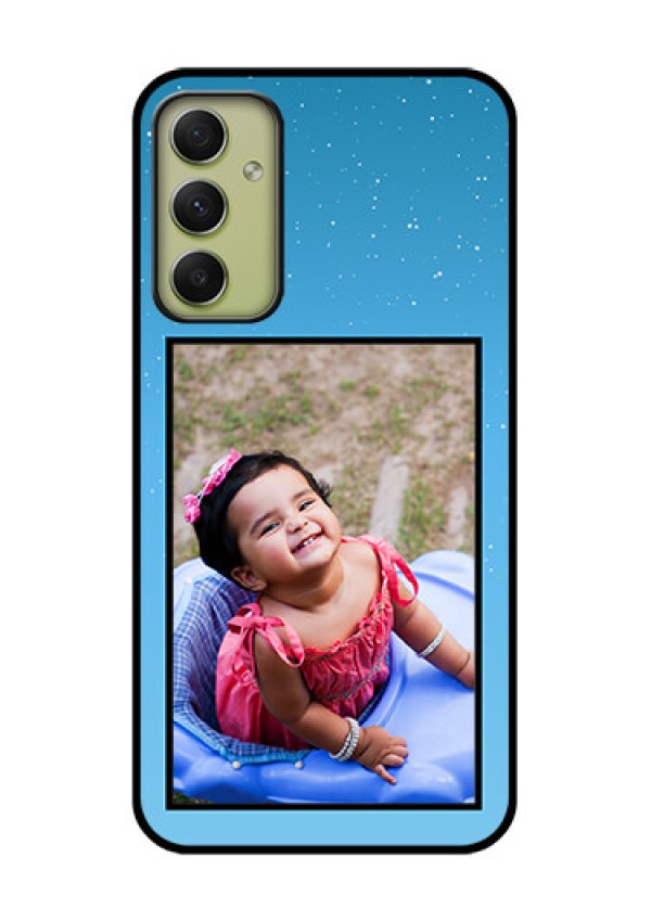 Galaxy A34 5G Custom Glass Mobile Case - Wave Pattern Colorful Design