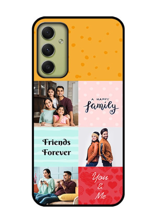 Galaxy A34 5G Personalized Glass Phone Case - Images with Quotes Design